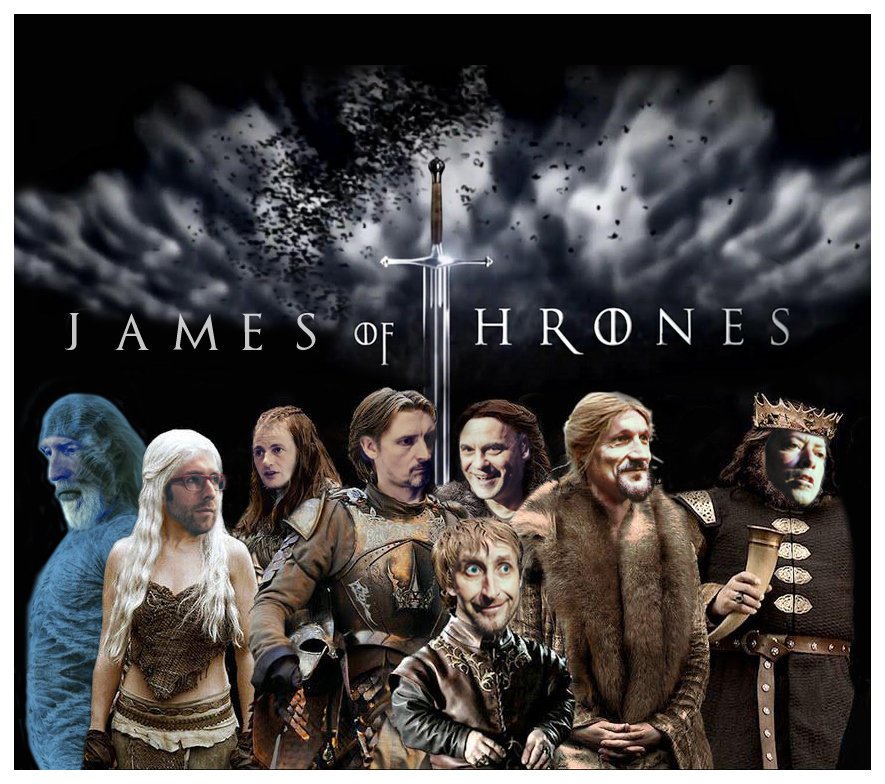 reno_ta's tweet photo. The series that we deserve! Who will take the Iron Throne? 
Pic made by my friend, hope you'll like it @wearejames 
#JamesOfThrones  #GOT7 https://t.co/8fr9yGn7sw