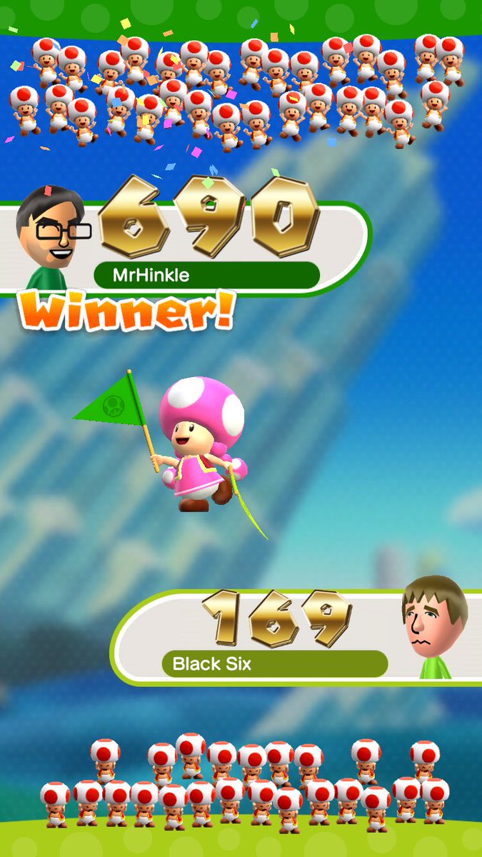 MrKevinHinkle's tweet photo. Welcome to #SuperMarioRun @Black_Six! Thanks for the toads! #Nintendo #ToadRally #MobileGaming #Winning https://t.co/dTvra1EocZ