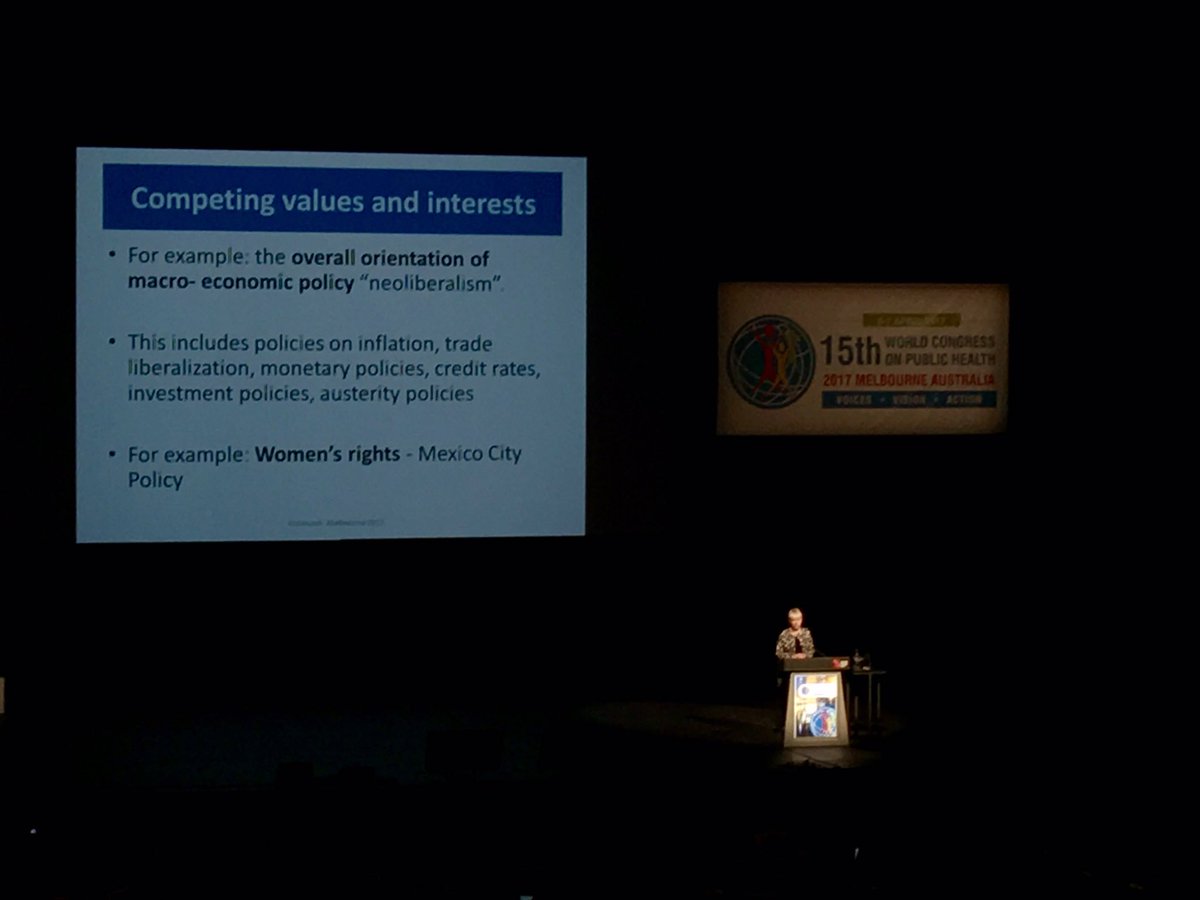 evelynedeleeuw's tweet image. Speck in distance talks about #HealthPoliticalScience and the primacy of the #citizen. #WCPH2017 yay!!!