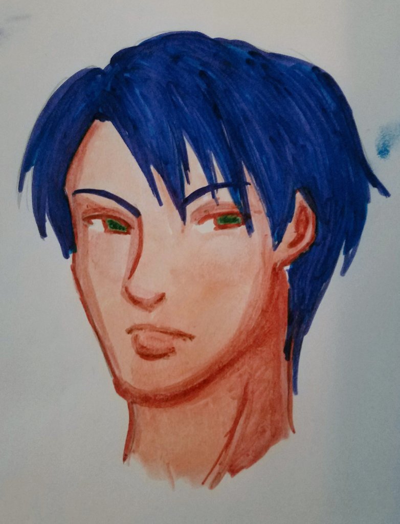CookyBandit's tweet photo. Testing out some new markers! I keep smudging the colors everywhere. Zelgius for @sarahantiqua #tobisscribbles #fireemblem #rdislife https://t.co/NKFs8o8c9G