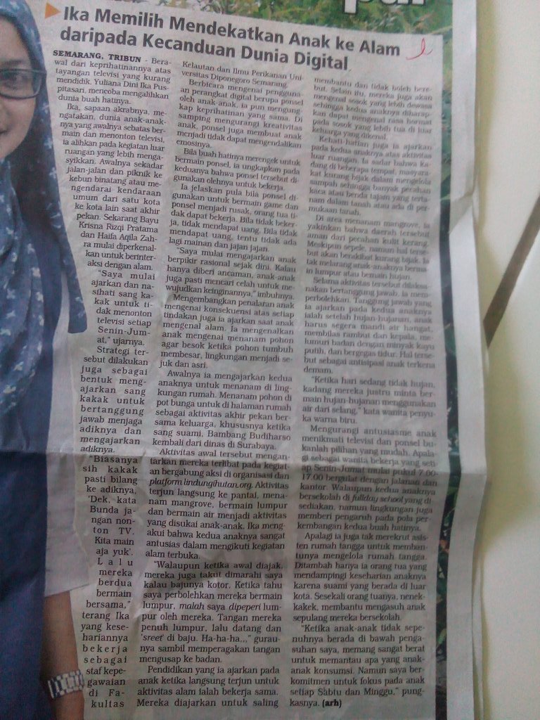 LaskarCendono's tweet photo. Ika memiliki mendekatkan anak ke alam daripada kecanduan dunia digital https://t.co/SUvTJuto2k