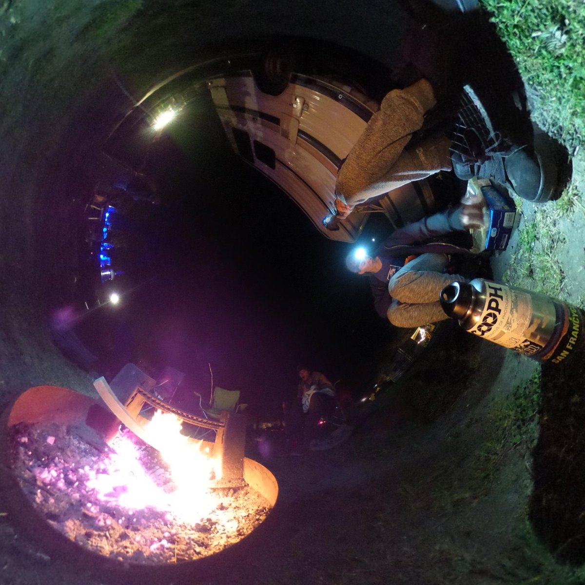 FOESAD5150's tweet photo. #camping w/the #fam #campfire #smores #tinyplanet @theta_official #vr #virtualreality #theta #photoagraphy #sikystatus #DetritusProd #1620 https://t.co/8JLEnI7PS0