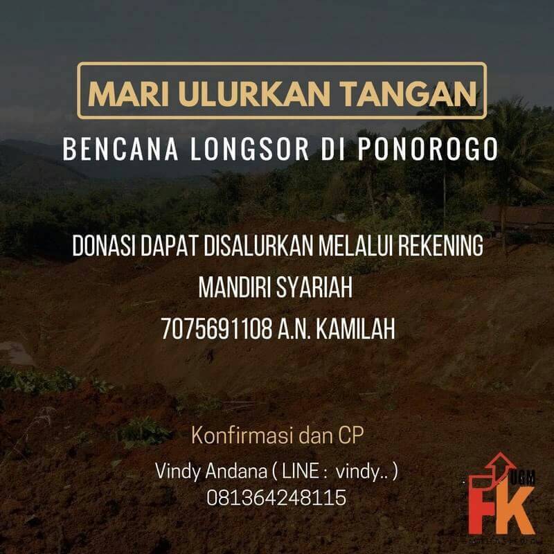 MSC_FKUGM's tweet photo. [LONGSOR PONOROGO]
Dibuka donasi hingga Kamis, 6 April 2017 pukul 23.59
(Selengkapnya lihat gambar)
-DivisiSosial KMFK UGM-
#longsorponorogo https://t.co/OJcwMjGlIe