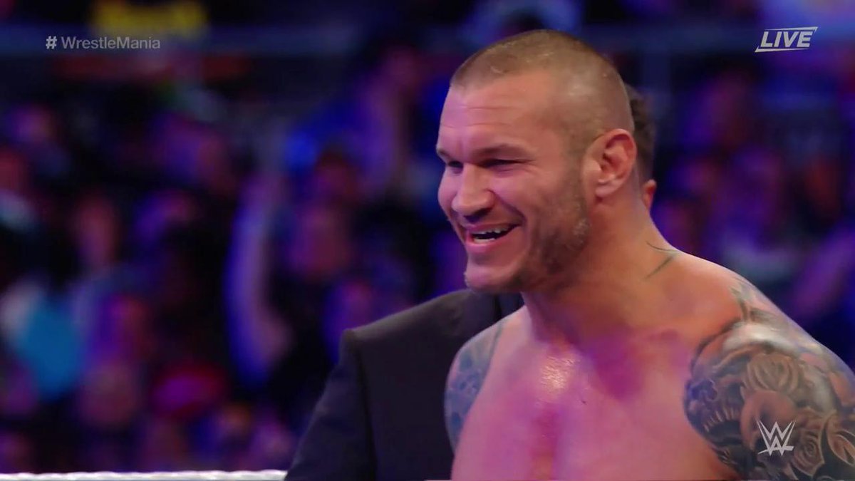 WWE WrestleMania on Twitter: "A big smile creeps across the face of @ RandyOrton, as he FINALLY gets @WWEBrayWyatt one-on-one in the ring!  #WrestleMania https://t.co/COvdPZ7p7I" / Twitter