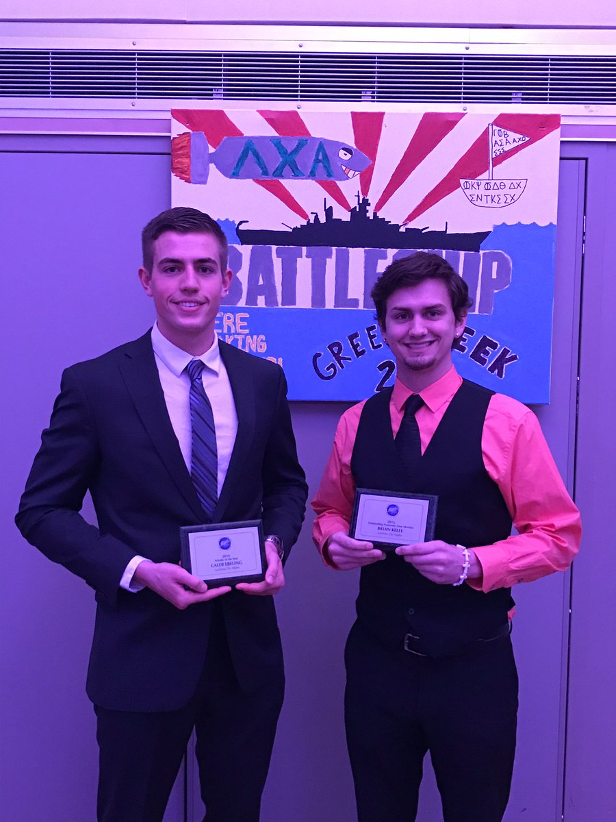 LambdaChiKato's tweet photo. Congratulations to Brother Ebeling for winning Scholar of the Year and Brother Kelly for winning Outstanding Fraternity New Member tonight! https://t.co/N0e4oks8PR