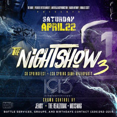 iamselenalynn's tweet photo. . B A T O N R O U G E
π#TheNightShow3 | April 22ndπ
πππGoing for a 3 Peat πππ
Tickets are going to be available below! https://t.co/HeRewjbOBo