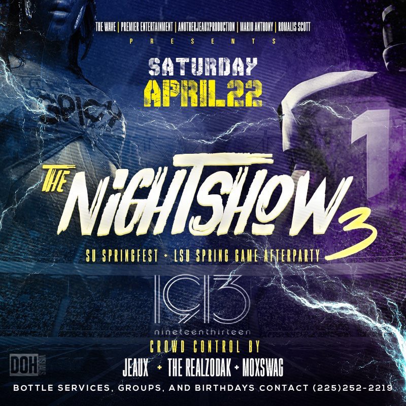 ZeroF_cksGiven_'s tweet photo. . B A T O N R O U G E
π#TheNightShow3 | April 22ndπ
πππGoing for a 3 Peat πππ
Tickets are going to be available below! https://t.co/dcLx21zpIR