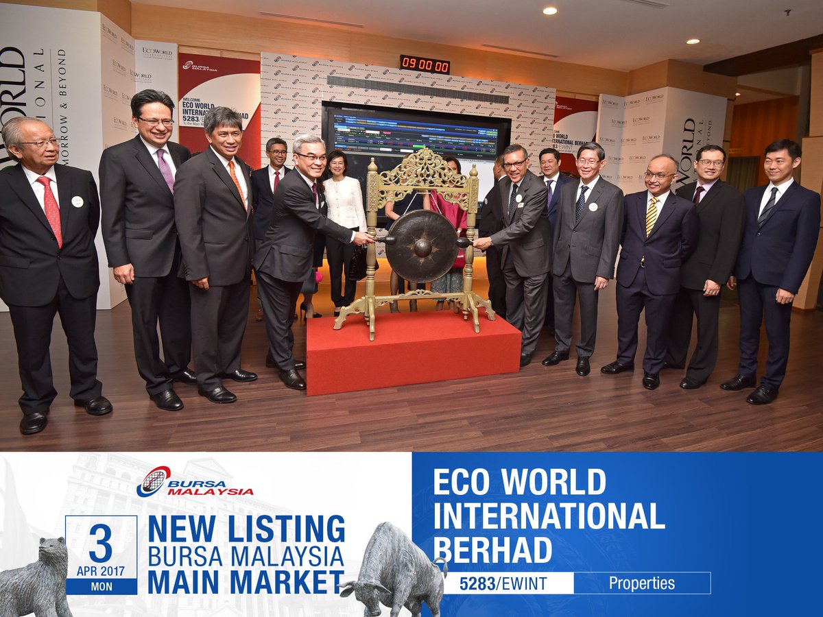 BursaMalaysia's tweet photo. Eco World International Berhad (EWINT:5283) listed on Bursa Malaysia's Main Market today opening at RM1.31 #beBursa https://t.co/Nd6KcB6I3H