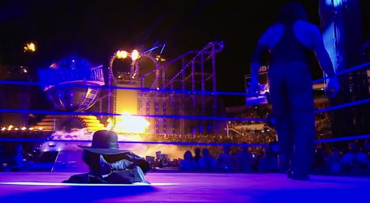 anthonycarey22's tweet photo. The Greatest to ever step into the ring. #ThankYouTaker #Wrestlemania https://t.co/yPEHeGec12