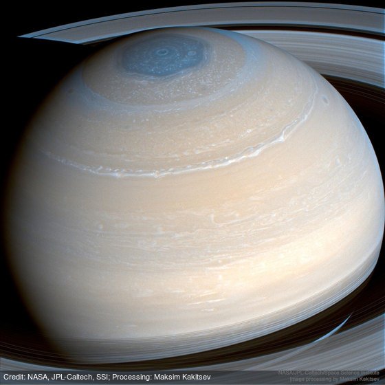 apod's tweet image. Saturn in Infrared from Cassini: apod.nasa.gov/apod/ap170403.… by