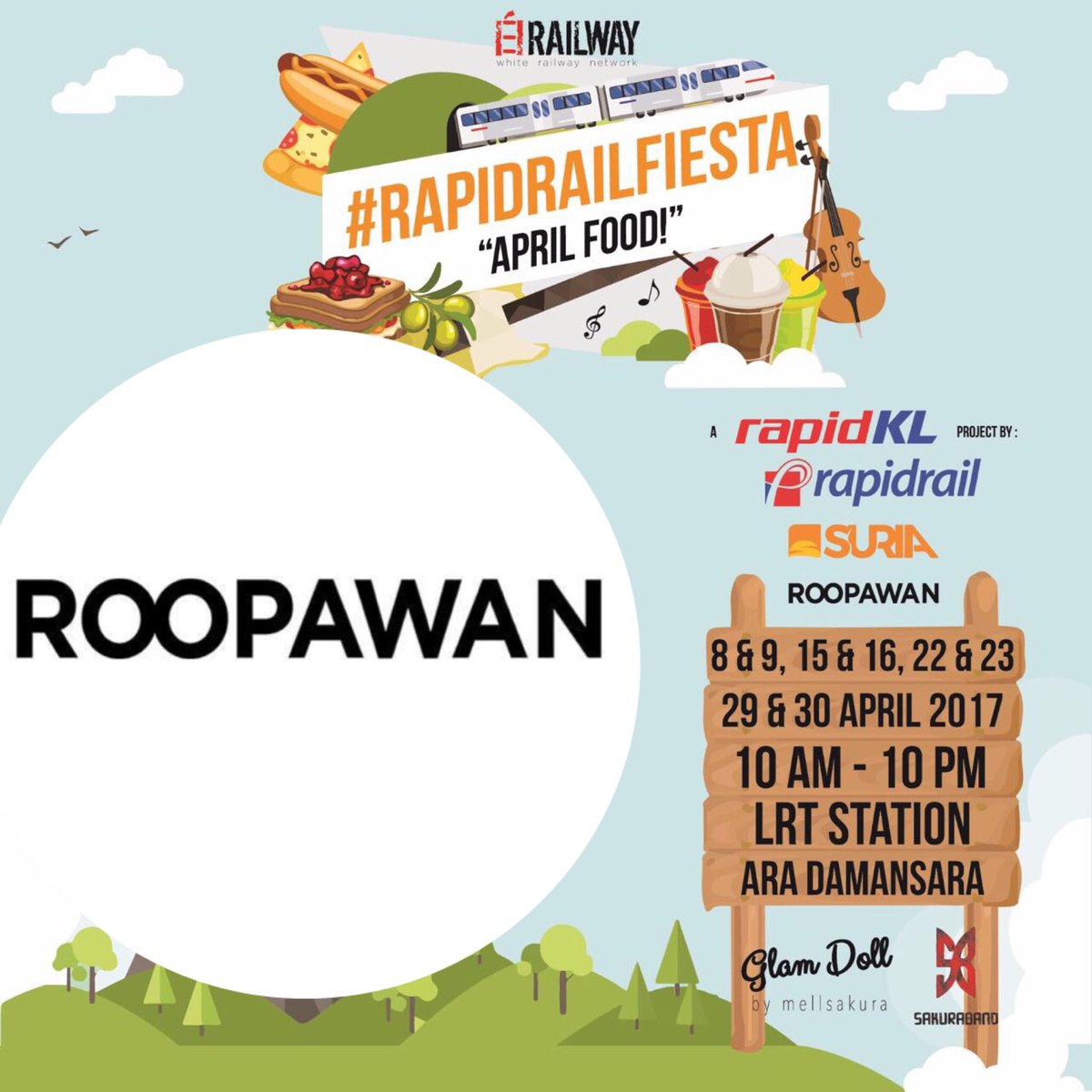 Come and join us! 🎉
Get a chance to meet your favorite artist! 🎉
Celebrity booth : <a href="/RoopawanFashion/">Roopawan</a> 
#rapidrailfiesta #rapidkl