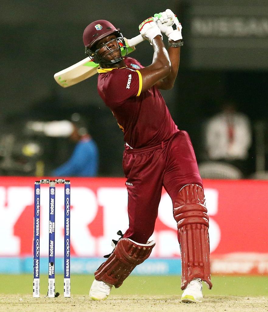 WT20official's tweet photo. #OnThisDay a year ago, a stunning end to the World T20 final in Kolkata, with Carlos Brathwaite hitting 6, 6, 6, 6. https://t.co/tUlc1GSssg