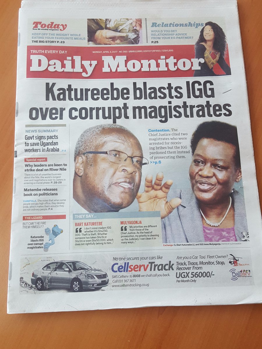 doreen_kaitesi's tweet photo. We are again, for those of you who missed us last month we are back@cellservtracking in today's daily monitor.#Cellserv vehicle tracking https://t.co/w8HkI0c7Z3