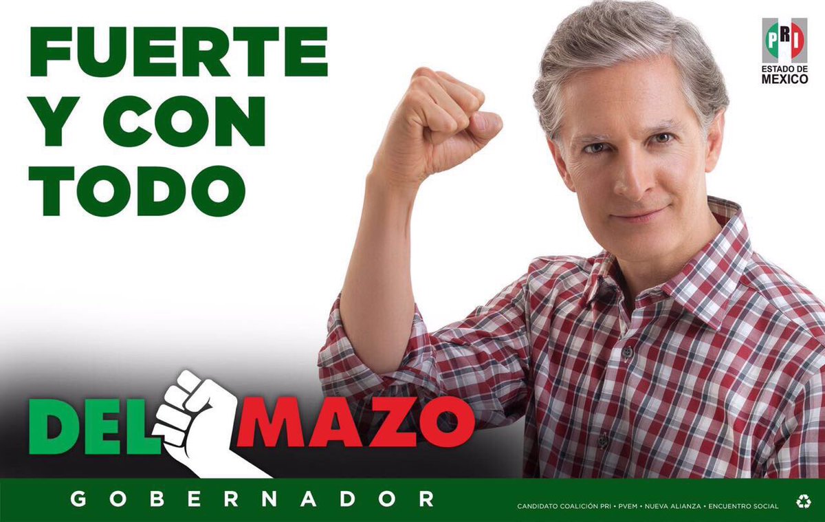 PRI_Nacional's tweet photo. Vamos a trabajar #FuerteYConTodo, cada día, para que el priismo triunfe este 4 de junio en el #EdoMéx. @alfredodelmazo https://t.co/RbIrIoRDDS