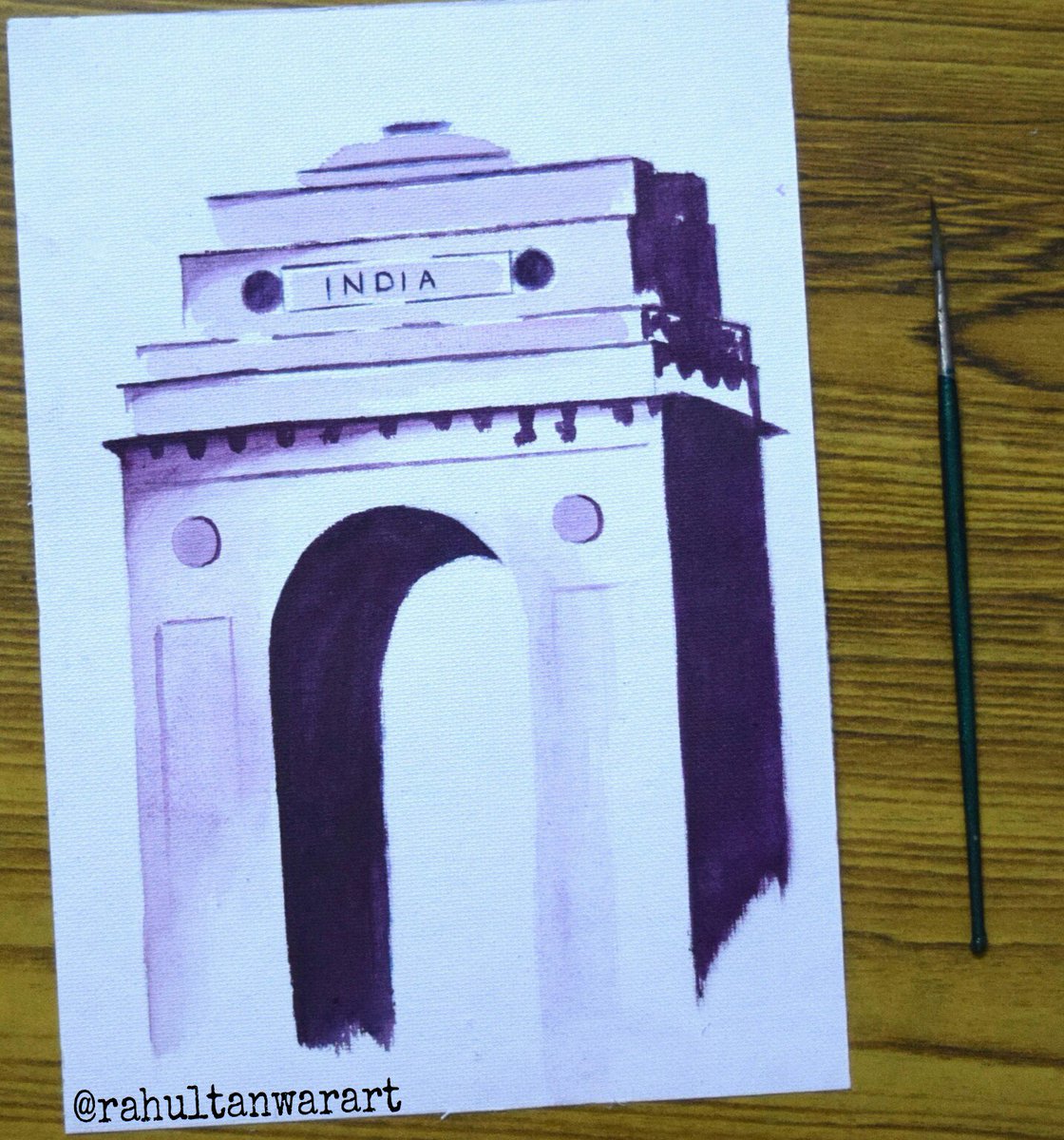 rahultanwarart's tweet photo. Watercolour on Paper #IndiaGate @DelhiIndiaRR @Indianartideas https://t.co/DNSuCN1hRt