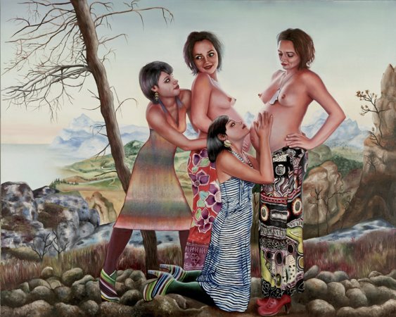 OursMagazine's tweet photo. French-Iranian artist creates reimagines the nude portrait. See Nazanin Pouyandeh's work @GalerieSator  https://t.co/Uy3G4rV9Gj https://t.co/xUuUhdeoXf