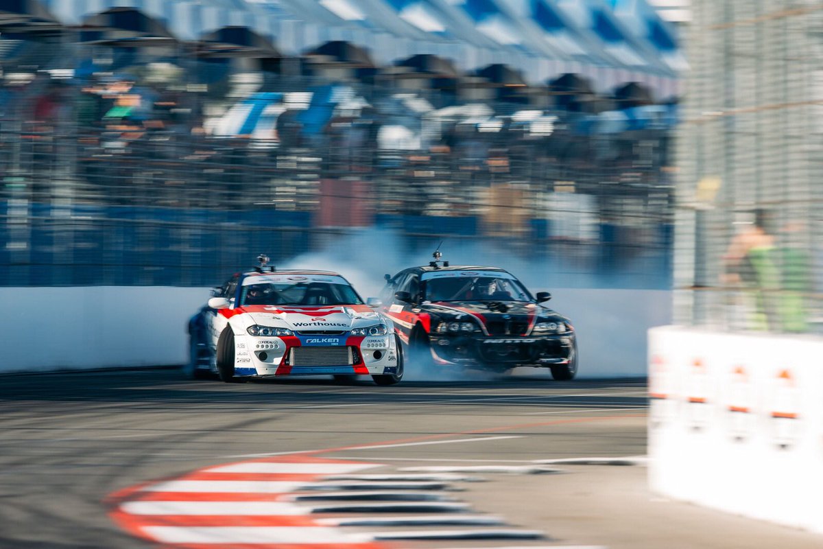 WorthouseCOM's tweet photo. We're so proud of our @worthousedrift Team! Superb victory in Long Beach 4 @JamesDeane130 &amp; great debut for Piotr Więcek too! #ReachForMore https://t.co/GN8j66M3fs