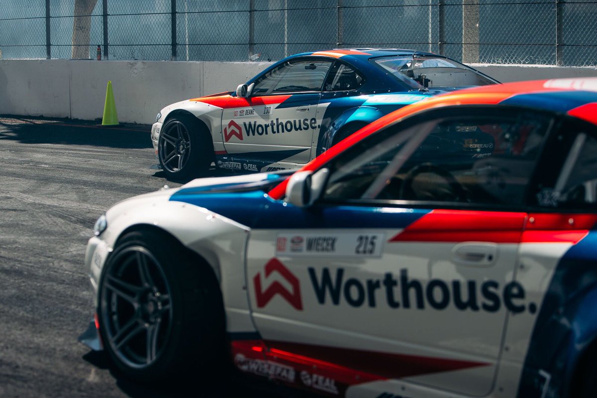 WorthouseCOM's tweet photo. We're so proud of our @worthousedrift Team! Superb victory in Long Beach 4 @JamesDeane130 &amp; great debut for Piotr Więcek too! #ReachForMore https://t.co/GN8j66M3fs