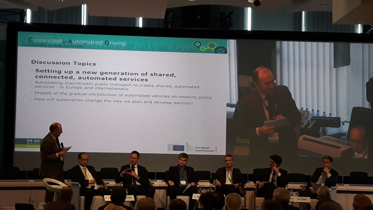 POLISnetwork's tweet photo. #automation seen as a major opportunity for shared and #publictransport in European #cities. #CADconference https://t.co/HUmg9EHzrc
