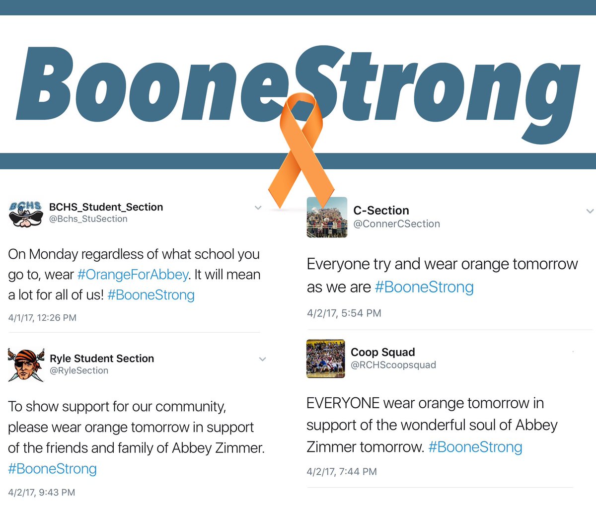 PeteColemanNKY's tweet photo. So proud of students, at all 4 Boone County High Schools, coming together to support those hurting today! #BooneStrong https://t.co/jnHIxYFvzi