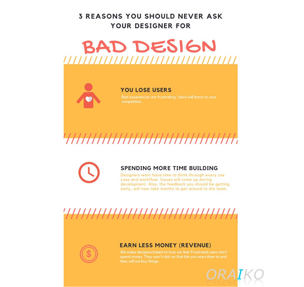 ORAIKO's tweet photo. Having a bad design will cost you to lose new customers/visitors. https://t.co/FbRblZORVo #WebDesign #WebDevelopment #ORAIKO https://t.co/6uO1Y7CWSK