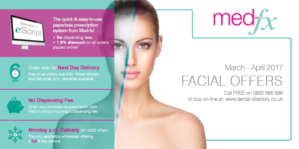 Our April offers are now available online at medfx.co.uk or call us free on 0800 783 0605.