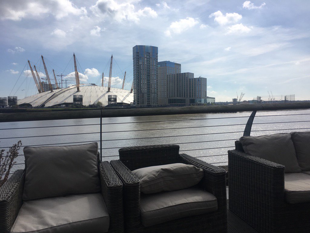 Garden furniture in place and where better to enjoy a coffee or glass of wine. #newprovidencewharf