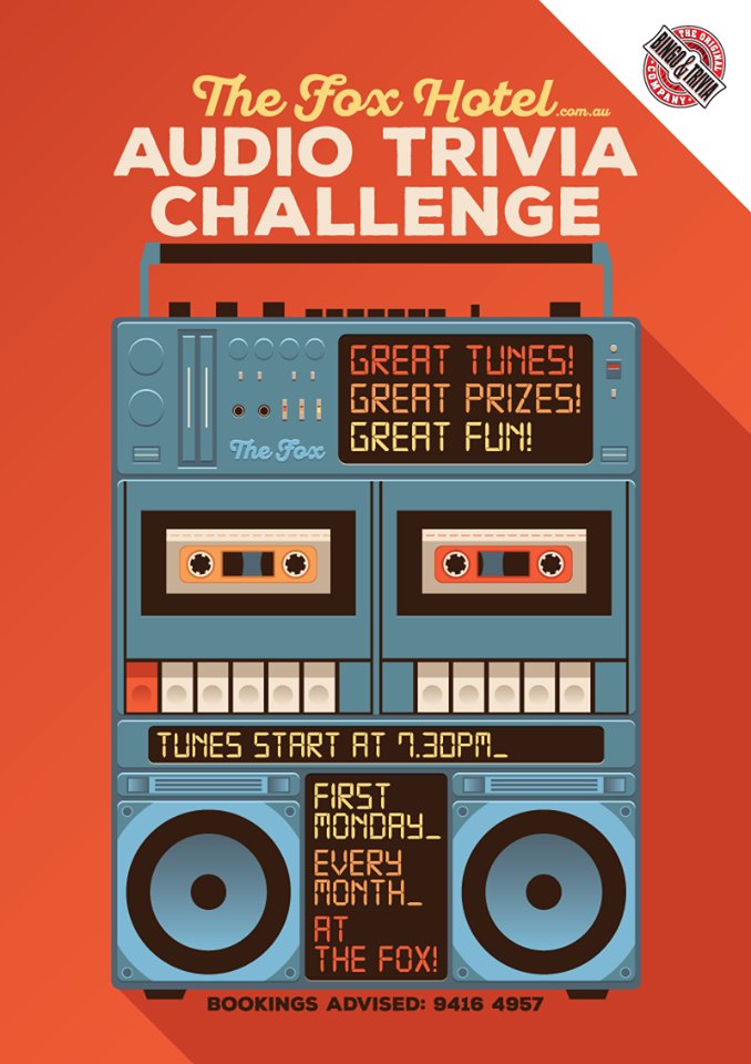 Audio #trivia tonight. Still space left, fun starts at 7.30pm. $15 chicken or eggplant parmas too!  #pubquiz  #music @originalbingotrivia
