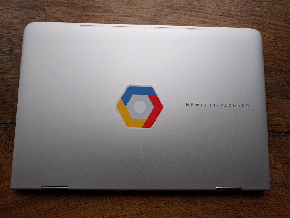 RandyGupta's tweet image. For the very first time in my life, I've put a sticker on my notebook. CU tonight @gdgduesseldorf  #gdgdus #gcp