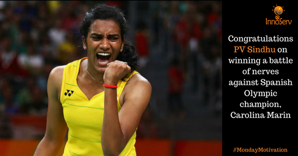 InnoServSol's tweet photo. #PVSindhu produced a brilliant performance to clinch the #India Open title after beating Olympic champion Carolina Marin #mondaymotivation
👏 https://t.co/cZnoVdvUSn