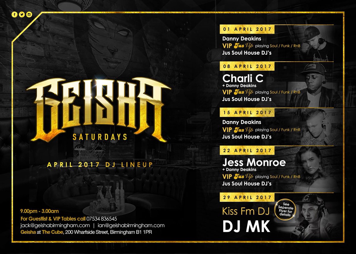 geishathecube's tweet photo. @GeishaSaturdays throughout April 🕺🏿🍾 https://t.co/QCBJfHeg7V