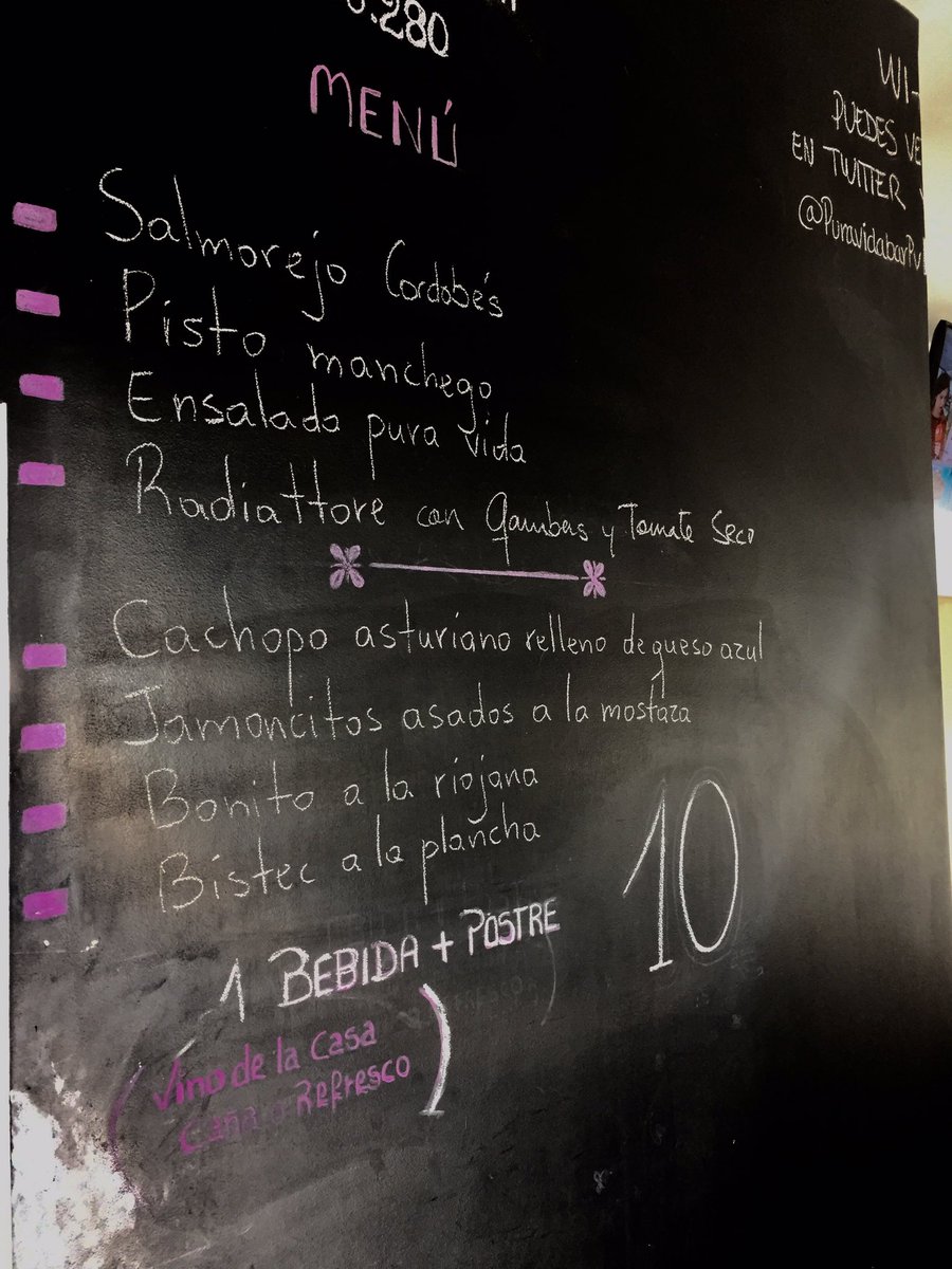 Empieza la semana comiendo en #puravida#menutrescantos