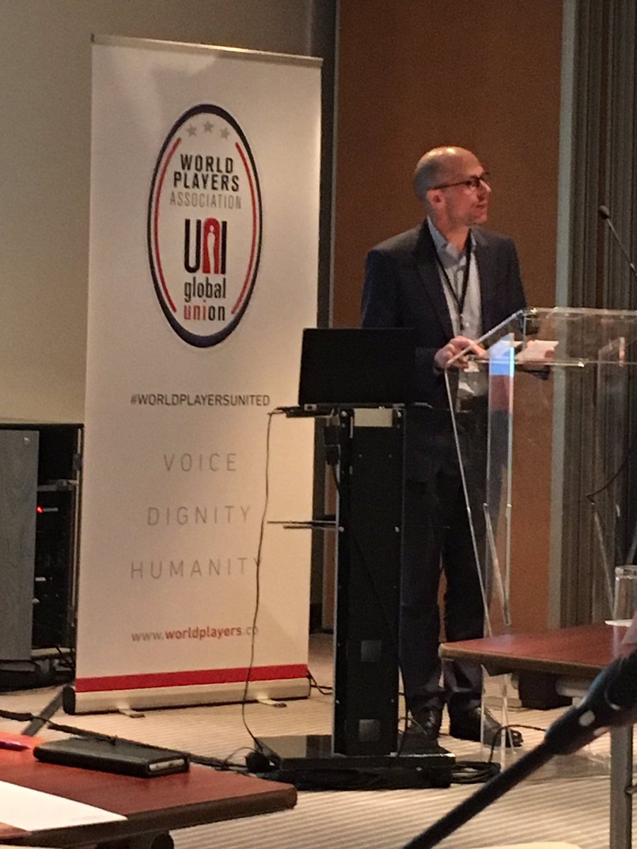 VGouttebarge's tweet photo. Opening World Player Development conf @BrendanSchwab. 3 principles @WorldPlayersUtd are VOICE DIGNITY HUMANITY, incl lg term players' health https://t.co/12NK6vcZ25