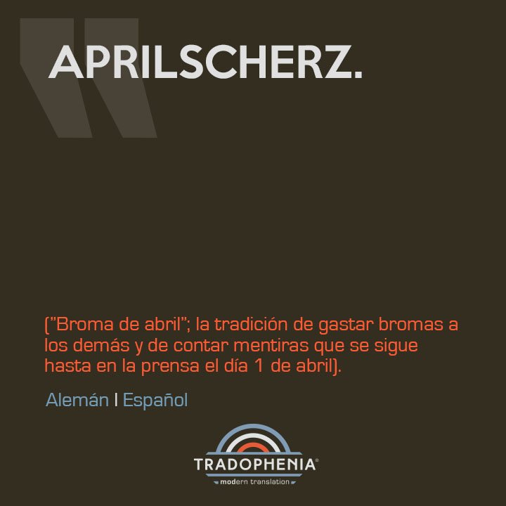 Las lenguas nos aburren.... ¡Inocente!, o "April, April!" como lo dicen los alemanes
el 1 de abril. #aprilfools #FoolsDay #AprilApril