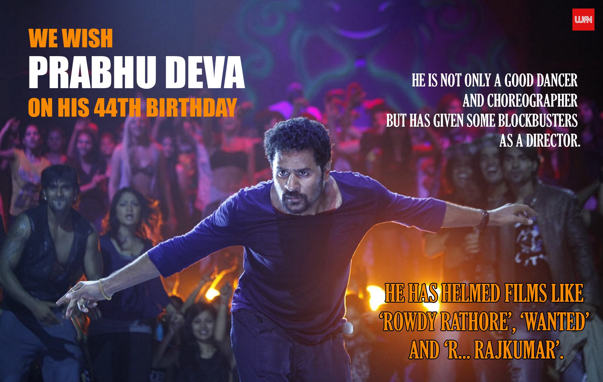 Wishing happy birthday to indian dancer \Prabhu Deva\  