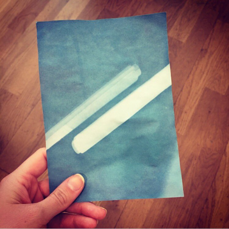 khas_vcd's tweet photo. VCD204 Fotoğraf dersinde güneşte baskı yapıyoruz. #cyanotype #sunprint #alternativephotography #solarpaper #photography https://t.co/tv40MqY0N5