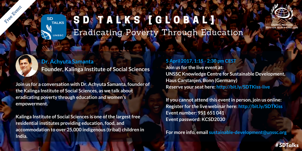 Only two days are left to sign up for our #SDTalks Global: Eradicating Poverty Through Education. Sign up today! bit.ly/SDTKISS-news