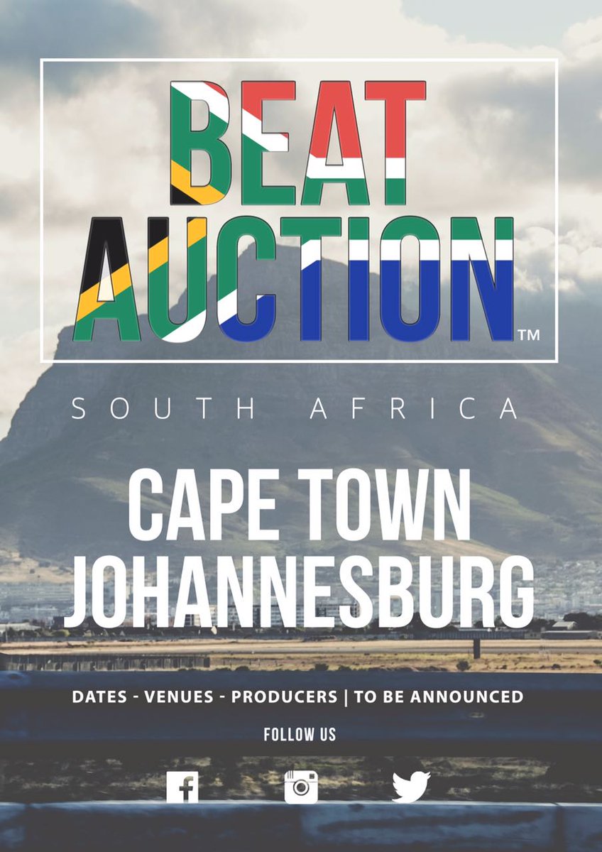 Beat_Auction's tweet photo. We are proud to announce that Beat Auction will be coming to South Africa! check poster for details! #BeatAuctionSA #WeSellBeats https://t.co/CvYkcWfLkP
