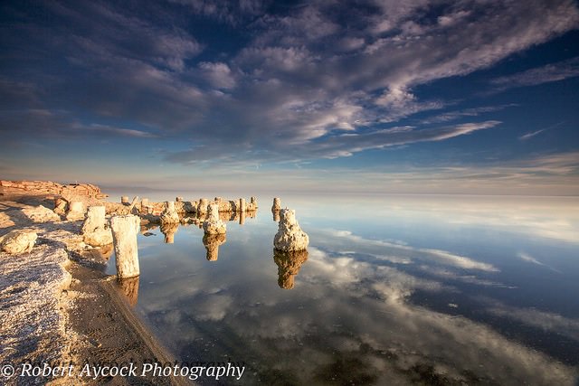 Salton Sea Reflections by Robert Aycock