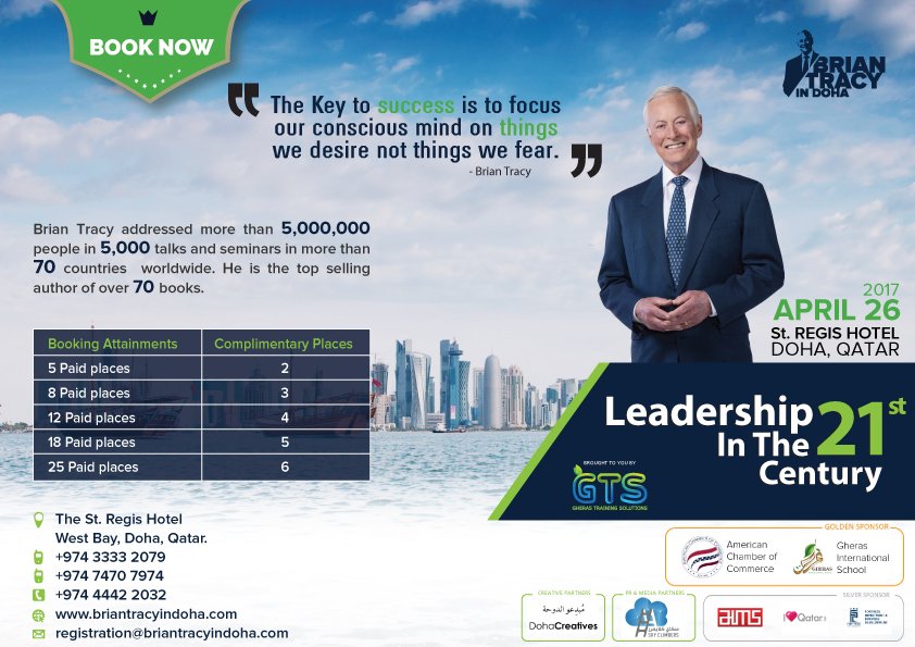 briantracydoha's tweet photo. Book Now: https://t.co/mbx5ZTFrYJ
E: registration@briantracyindoha.com
M: +974 3333 2079, +974 7470 7974
P: +974 4442 2032
#Briantracyindoha https://t.co/DEzJwv5EOF