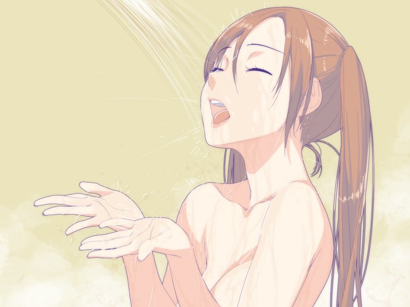 Ino 乙女ファンクション開発ブログは今夜にも更新しそうです T Co 2hfjvhtsql 顔にシャワーを浴びる健全イラスト