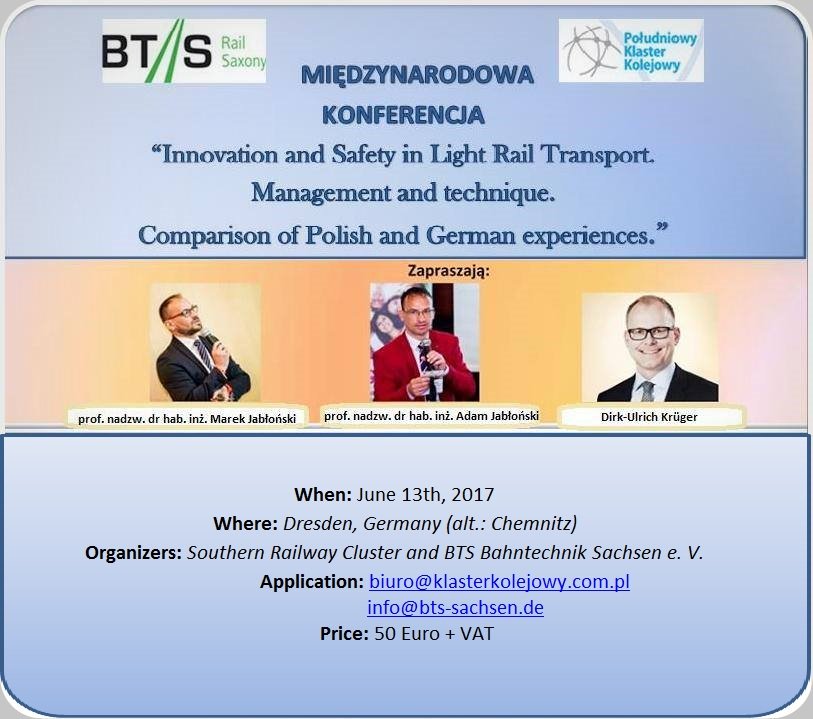 Zapraszamy na polsko-niemiecką konferencję w Dreźnie. Szczegóły wkrótce.
#konferencja #Polska #NIemcy #kolej