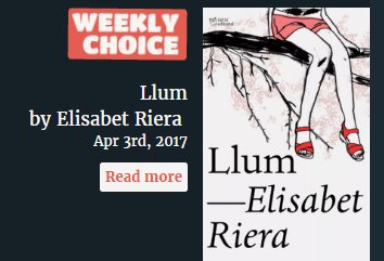 TheBookstage's tweet photo. #WeeklyChoice A delicate and poetic reflexion of love. Llum by @RieraElisabet @laltraedi @sextopiso_es @SalmaiaLit https://t.co/jREo4ag4uo https://t.co/PNcNXY5YsG