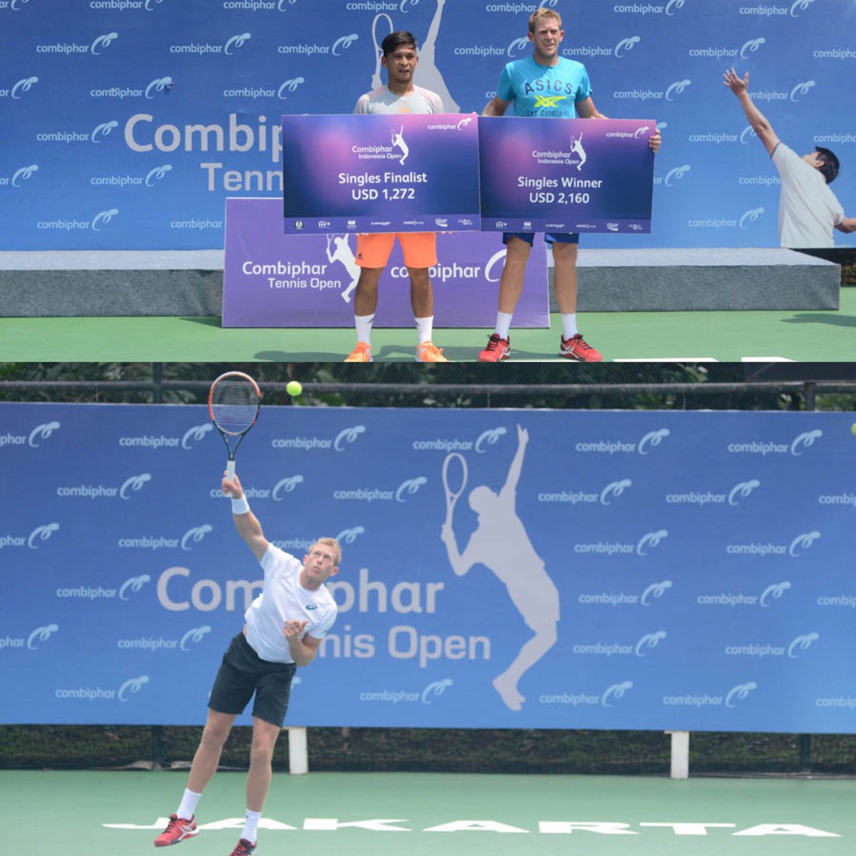 Great week in Jakarta winning the 15k. 🎾🏆<a href="/BritishTennis/">British Tennis</a> #asics 
#head #kirschbaum #nasigoreng