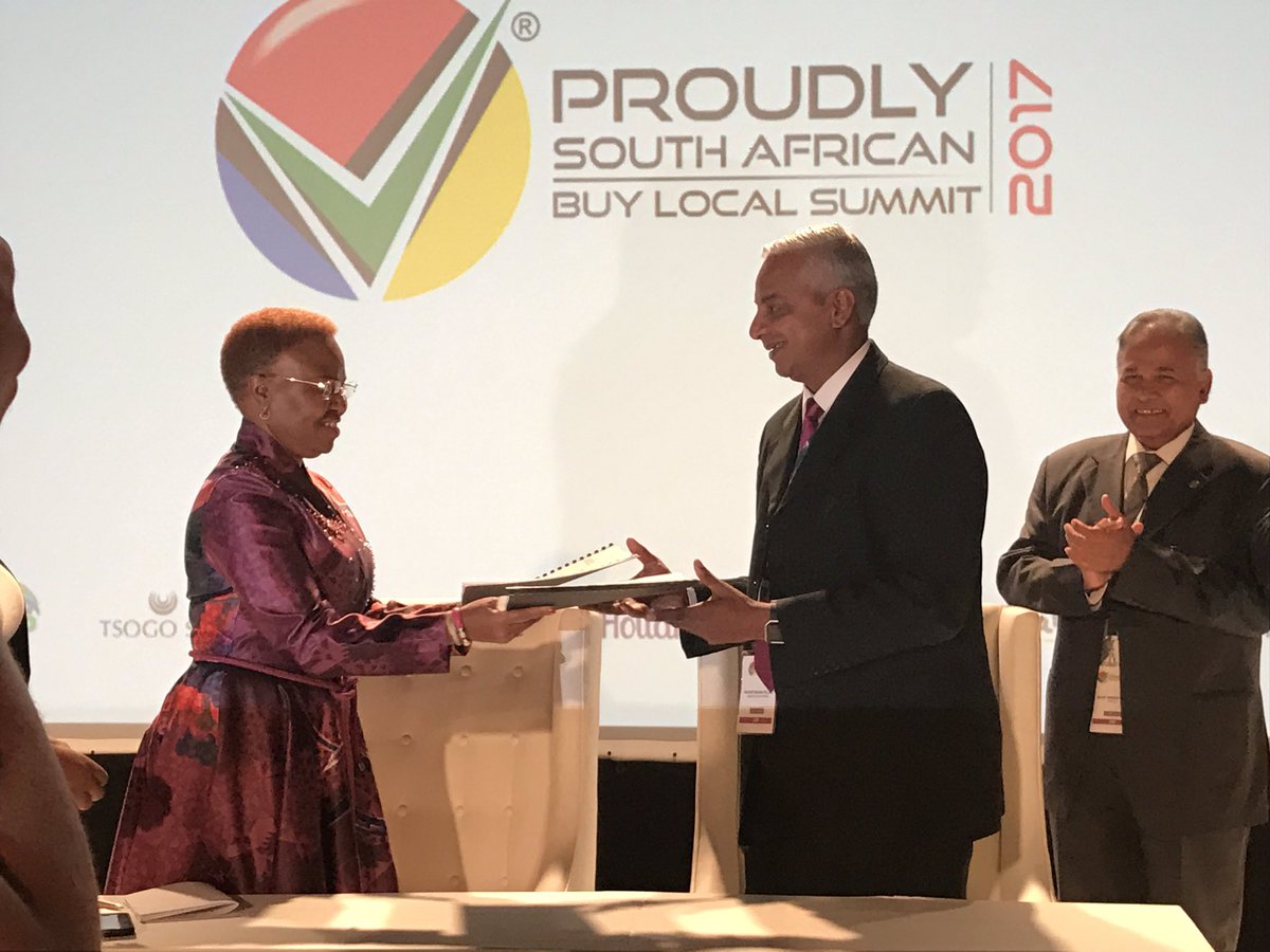 1. We are proud to announce our partnership with the Department of Small Business Dev. <a href="/ProudlySA/">Proudly South African</a> #buylocalsummit2017