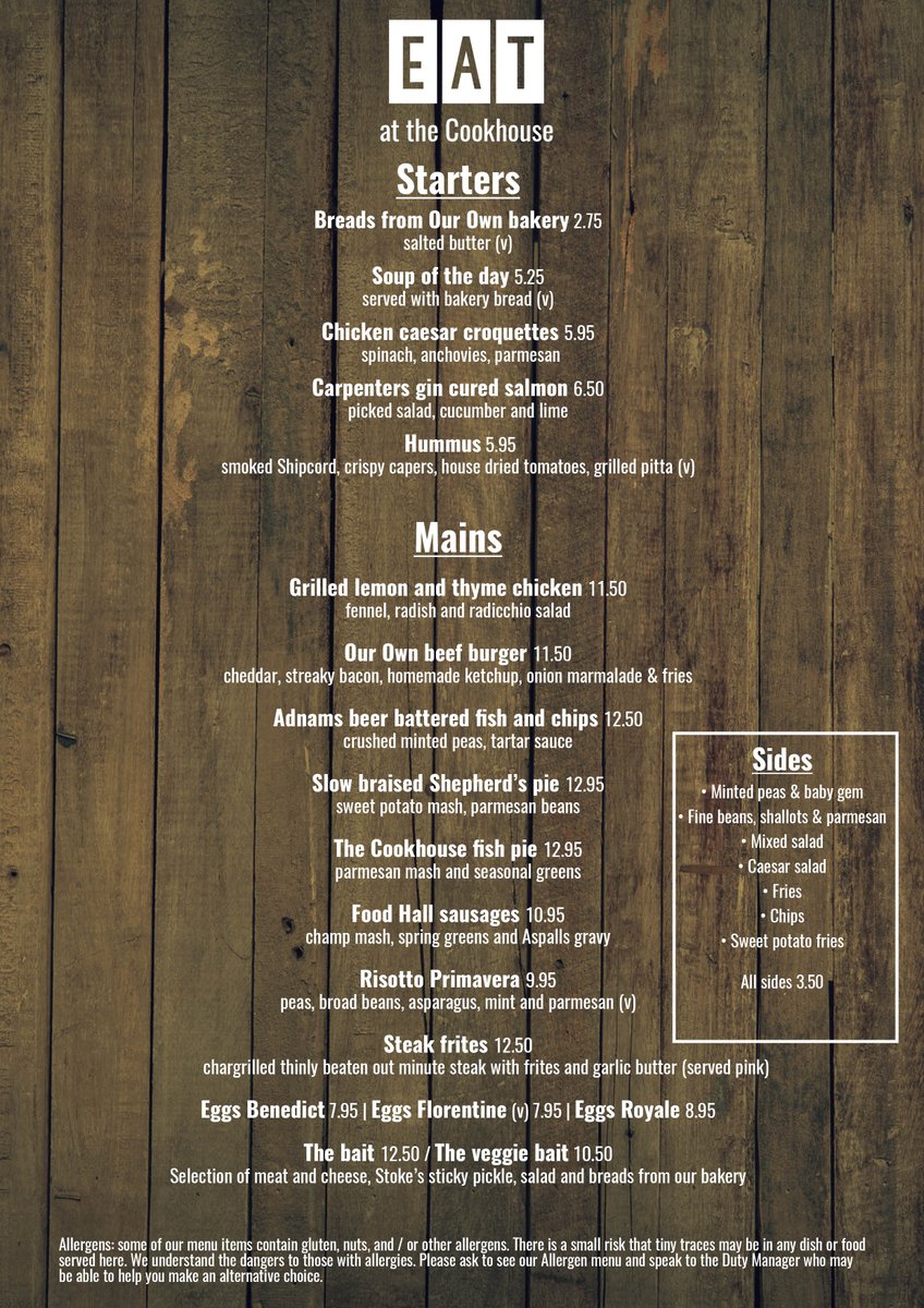 suffolkfoodhall's tweet photo. Start of our new Spring menu is here, and just in time for the Easter holidays. Set menu still running too, so take your pick! #TheCookhouse https://t.co/3NuZpTdgx5