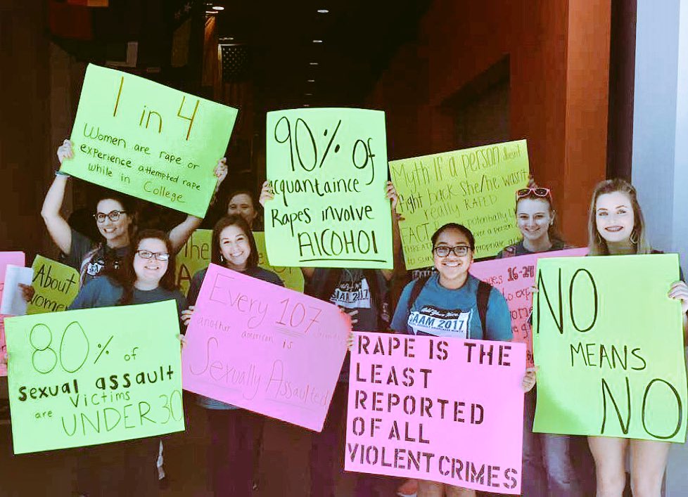 meghanmmitchell's tweet photo. Add your voice! Sexual assault awareness month #wam2k17 #SHSU https://t.co/bTGJQ1rsCE