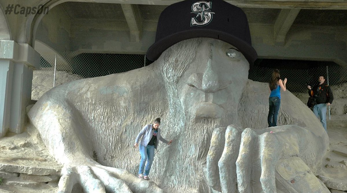 VisitSeattle's tweet photo. It's finally #OpeningDay today and we're ready for our @Mariners to hit the diamond! #capson #mariners40 #HappyFélixDay ⚾️ https://t.co/T9JerZbclu
