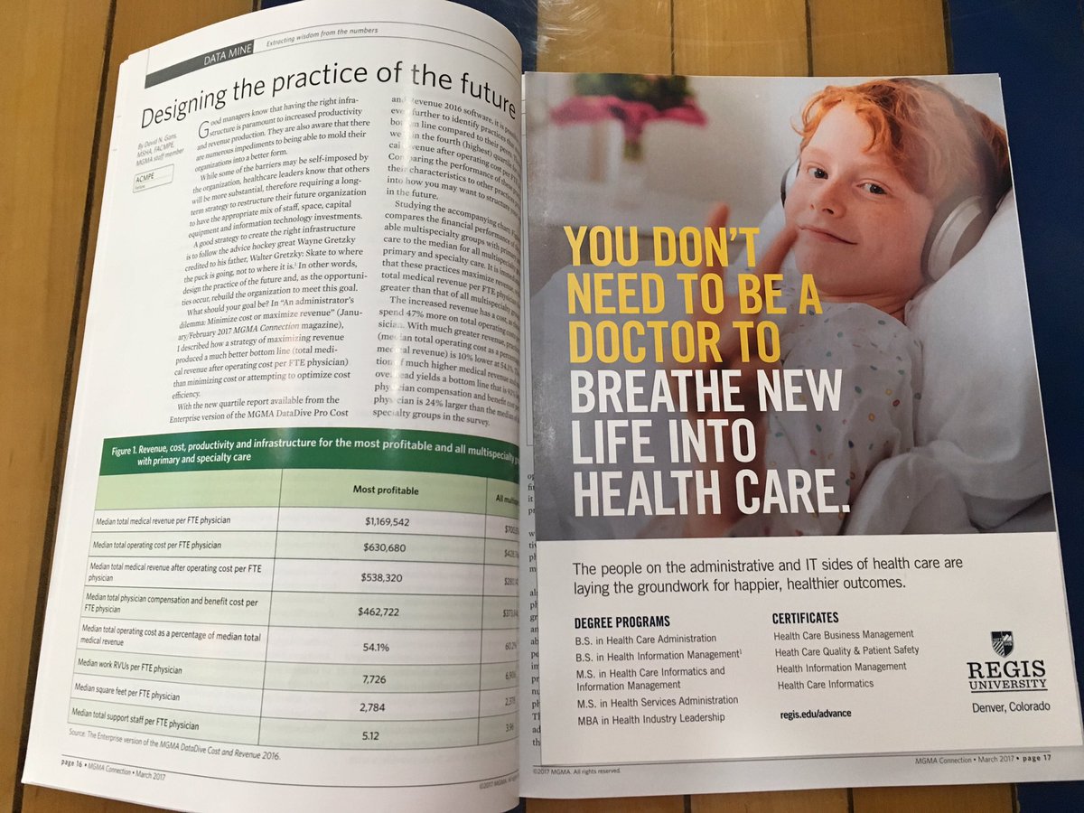 mikebiselli's tweet photo. Today's fist bump 👊🏻 goes to @RegisUniversity for sharing their message in @MGMA's magazine! Both future @CatalystHTI tenants! #pinksocks https://t.co/4UhApCVdmC