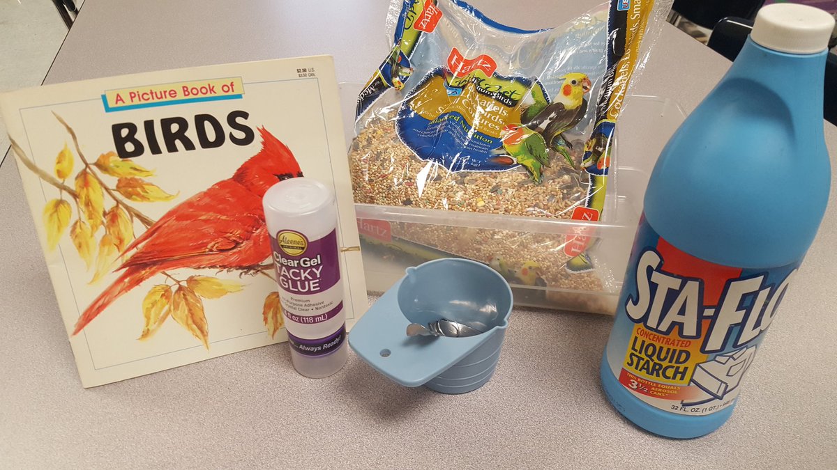 PreKTeacher22's tweet photo. Learning what birds eat and making bird seed slime!Tried clear and white glue #ournewnormal @DKS4PV @mrsmc_ees @MadCoSchools @HomeoftheCubs https://t.co/iisgTh482r